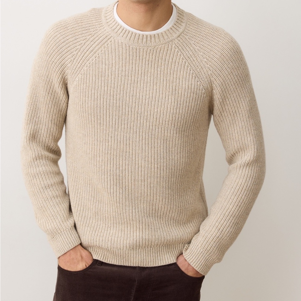 NWOT Marine Layer Men’s Inverness Oatmeal Crew Sweater in Size Medium